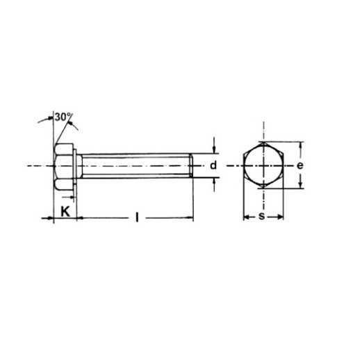 VITI A TESTA ESAGONALE INOX con gambo interamente filettato a passo grosso  UNI 5739   DIN 933   ISO 4017