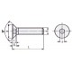 VITE A TESTA SVASATA PIANA con CAVA ESAGONALE filettatura a passo grosso UNI 5933 DIN 7991 ISO 4762