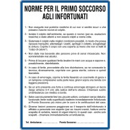 CARTELLO norme per il soccorso agli infortunati