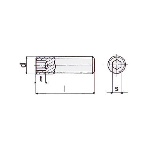 VITE SENZA TESTA INOX A2 UNI 5923