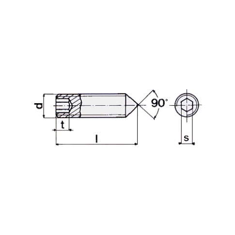 VITE SENZA TESTA INOX A2 UNI 5927