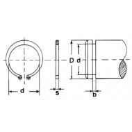 ANELLI D'ARRESTO PER ALBERI UNI 7435 - DIN 471