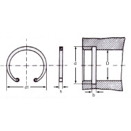 ANELLI D'ARRESTO PER FORI UNI 7437 - DIN 472