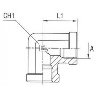 GOMITO 90° FEMMINA GAS CILINDRICO